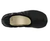A top-down view of a black leather gymnastic shoe. Produktbild-Vorschau