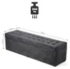 MG Design Polsterhocker Grau 45x160 cm - Stauraum 190L, bis Produktbild-Vorschau 5