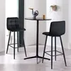 CLIPOP Hoher Barhocker 2er Set aus Samt, für Bar, Theke und Produktbild-Vorschau 3