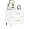 vidaXL Stolik nocny biały 40x35x47,5 cm materiał Podgląd zdjęcia produktu 3