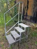 4 Stufen mit Geländer Stahltreppe Außentreppe Freistehend Produktbild-Vorschau 4