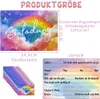 Glitter regenboog uitnodigingskaarten - Set van 12 - Productafbeelding-voorbeeld 3