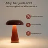 Retro Tischlampe Bordeaux-Rot – 3 Lichtmodi Touch dimmbar, Produktbild-Vorschau 2