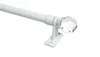 A close-up, studio shot of a white metal curtain rod with a faceted crystal finial. Produktbild-Vorschau