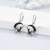 Orecchini a forma di luna pendenti, in argento sterling Anteprima dell’immagine prodotto 3