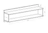 Scaffale sospeso DORITH - rovere ribbeck / bianco Anteprima dell’immagine prodotto 2