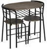 HOMCOM Eetset, eettafel met 2 stoelen, keukentafel met Productafbeelding-voorbeeld 1