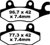 EBC Brakes FA165TT Bremsbeläge Satz Bremsklötze für MZ Produktbild-Vorschau 5