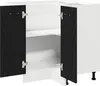 Möbel Schwarzer Eichen-Eckunterschrank - 75.5x75.5x81.5 cm Produktbild-Vorschau 5