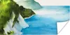MuchoWow® Poster Meer - Berge - Wald 150x75 cm - ohne Produktbild-Vorschau 1