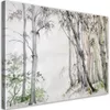 Leinwandbild Gemalter Wald aus grauen Bäumen 100x70 Feeby Produktbild-Vorschau 1