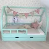 Hausbett 60x120 Minze - Bell - Kinderbett mit Bettkasten - Produktbild-Vorschau 4