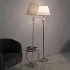 Lampa stojąca metalowa i tekstylna, w kolorach srebrnym i Podgląd zdjęcia produktu 9