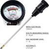 A soil pH and moisture meter with its specifications listed. Produktbild-Vorschau