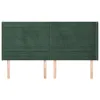 vidaXL Testiera con orecchie Verde scuro 163x16x118/128 cm Anteprima dell’immagine prodotto 3