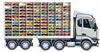 Modellauto-Regal für 80 Autos 1:64 – Wandregal & Setzkasten für Spielzeugautos, Lkw-Motiv, Weiß, Birken-Sperrholz – Detailansicht der Fächer Produktbild-Vorschau