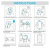 Instructions for applying a screen protector to a smartphone. Produktbild-Vorschau
