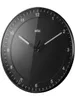 A black analog wall clock with white hands and hour markers. Voir les images du produit