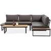 BEAUTYSOFA | MADISON Gartenlounge Ecksofa Dunkelgrau – Produktbild-Vorschau 8