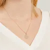 Runder Anhänger aus Silber, roségoldfarben, mit Diamant Produktbild-Vorschau 2