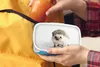 KitchenYeah® Lunchbox Brotzeit Brotdose 17x11 cm Igel - Produktbild-Vorschau 4