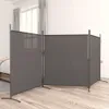 vidaXL 3-dielny paraván antracit 525x180 cm látka Náhľad obrázku produktu 2