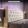 OYAJIA Polsterbett 90x200cm mit LED, Doppelbett mit 2 Produktbild-Vorschau 5