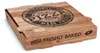 100 Pizzakartons 20x20x4 cm aus Mikrowellpappe Kraft Produktbild-Vorschau 1