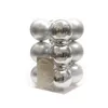 Weihnachtskugeln Kunststoff 6cm 12 Stück - Silber Produktbild-Vorschau 6