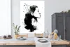 MuchoWow® Poster Frau - Vögel - Schwarz und weiß 120x160 cm Produktbild-Vorschau 3