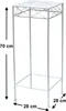 A white metal plant stand with dimensions indicated. Anteprima dell’immagine prodotto