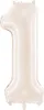 Samtiger Folienballon Zahl 1 in Beige 86cm Produktbild-Vorschau 3