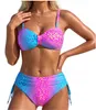 High Waist Bikini Damen - Neon Leo Muster - Zweiteiler Produktbild-Vorschau 1