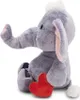 Nici Elefante con cuore magnetico 48 cm Grigio Grigio Anteprima dell’immagine prodotto 5