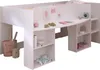 Lit mezzanine Parisot Pirouette 1, blanc/gris ou rose, 90 x Voir les images du produit 2