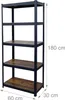 Relaxdays Schwerlastregal, HBT 180x60x30 cm, 500 kg, 5 Produktbild-Vorschau 4