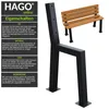 HAGO24 Bankgestell Stahl H-Form 2er Set Bankfüße Schwarz Produktbild-Vorschau 3