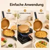 Doppelseitige Antihaft-Wendepfanne, für Zuhause, Hotels und Produktbild-Vorschau 7