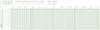 A yearly planner with a grid layout for tracking dates and events. Produktbild-Vorschau