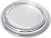 A single clear plastic furniture coaster is shown from a slightly elevated angle against a white background. Produktbild-Vorschau
