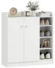 HOMCOM Schuhschrank mit 4 Fächer Schuhregal Kommode Produktbild-Vorschau 1