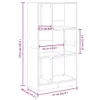 Bücherregal Grau Sonoma 57x28,5x107,5 cm Holzwerkstoff Produktbild-Vorschau 9