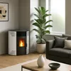 Rohová kamna na pelety Iseos 12,2 kW White Sannover Náhled obrázku produktu 4
