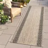 Tapiso Läufer MELISSA Outdoor Indoor Braun Schwarz Balkon Produktbild-Vorschau 1