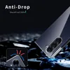 A close-up shot of a phone case, highlighting its anti-drop features with a diagram and text. Produktbild-Vorschau