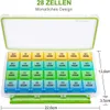 SUKUOS Pillendose 28 Tage Deutsch, Große Tablettenbox Monat Produktbild-Vorschau 5