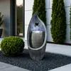 Moderner Gartenbrunnen mit LED Beleuchtung 83 cm Produktbild-Vorschau 2