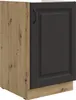Spülenschrank 50 cm Stilo Grau + Eiche Artisan Küchenzeile Produktbild-Vorschau 1