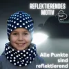 Kinder Reflektor Mütze & Loop - Punkte Vlies Stoff innen - Produktbild-Vorschau 4