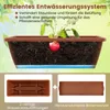 A planter with a plant and radish, showing its drainage system and removable base. Náhled obrázku produktu